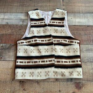Wool Women's Western Style Open Front Vest